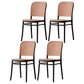 Modern Plastic Dining Armless Chair Open Back Dining Side Chair for Restaurant Use Black 4 Piece Set Clearhalo ' kitchen&dining_furn' 'Dining Chairs' 'Dining Tables & Seating' 'dining_chair' 'furn' 'furn_dining_chair' 'Furniture' 'furniture_dining_chair' 'Kitchen & Dining Furniture' 'kitchen' 4246267