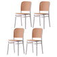Modern Plastic Dining Armless Chair Open Back Dining Side Chair for Restaurant Use White 4 Piece Set Clearhalo ' kitchen&dining_furn' 'Dining Chairs' 'Dining Tables & Seating' 'dining_chair' 'furn' 'furn_dining_chair' 'Furniture' 'furniture_dining_chair' 'Kitchen & Dining Furniture' 'kitchen' 4246272