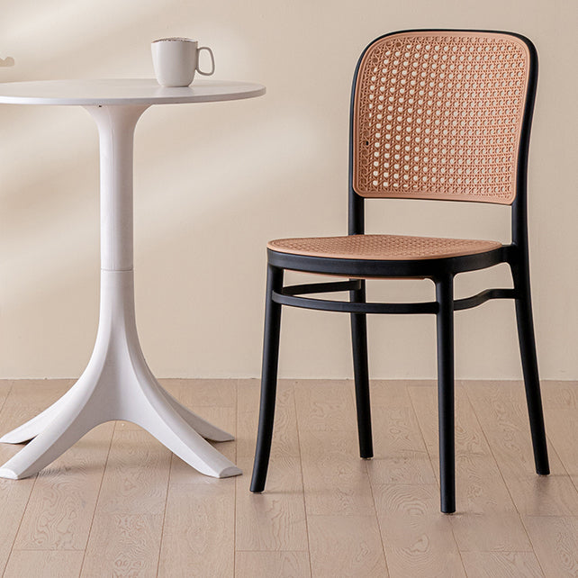 Modern Plastic Dining Armless Chair Open Back Dining Side Chair for Restaurant Use Clearhalo ' kitchen&dining_furn' 'Dining Chairs' 'Dining Tables & Seating' 'dining_chair' 'furn' 'furn_dining_chair' 'Furniture' 'furniture_dining_chair' 'Kitchen & Dining Furniture' 'kitchen' 4246280