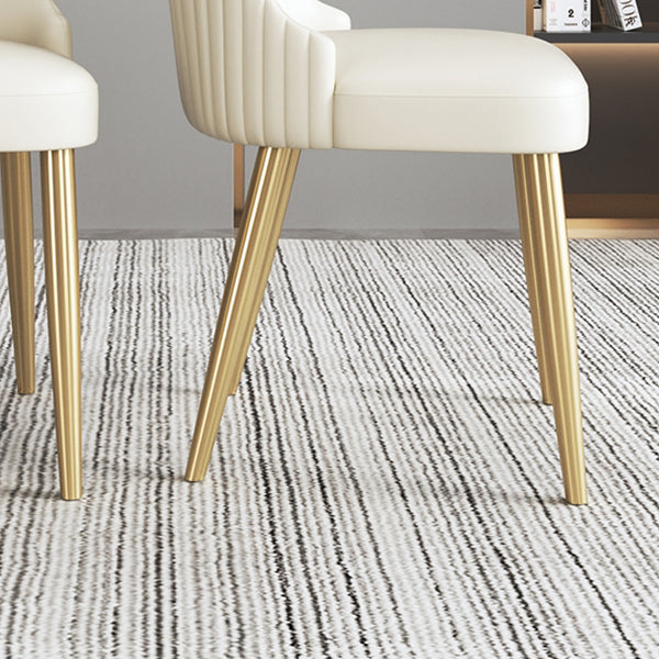 Glam Faux Leather Dining Armless Chair Metal Dining Room Chair for Home Use Clearhalo ' kitchen&dining_furn' 'Dining Chairs' 'Dining Tables & Seating' 'dining_chair' 'furn' 'furn_dining_chair' 'Furniture' 'furniture_dining_chair' 'Kitchen & Dining Furniture' 'kitchen' 4246303