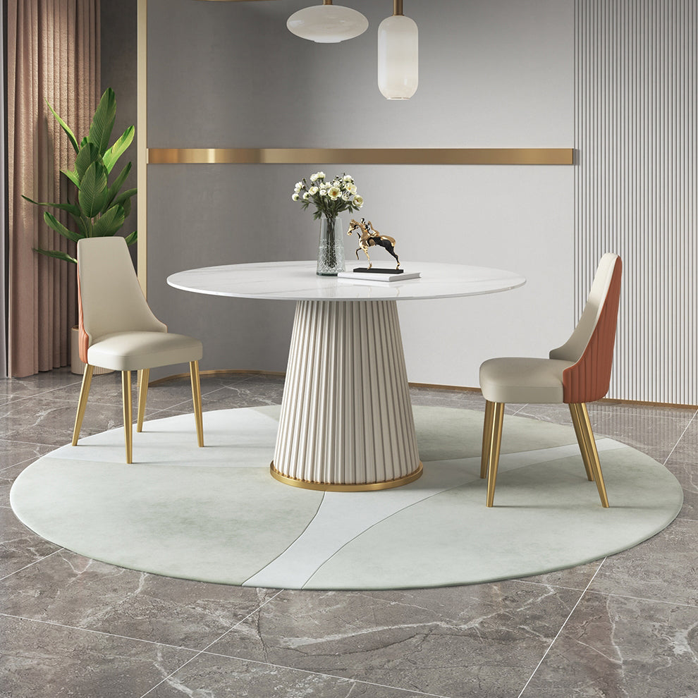 Glam Faux Leather Dining Armless Chair Metal Dining Room Chair for Home Use Clearhalo ' kitchen&dining_furn' 'Dining Chairs' 'Dining Tables & Seating' 'dining_chair' 'furn' 'furn_dining_chair' 'Furniture' 'furniture_dining_chair' 'Kitchen & Dining Furniture' 'kitchen' 4246310