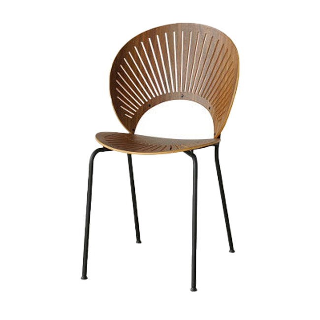 Modern Wood Dining Room Chair Metal Armless Dining Chairs for Home Use Walnut 1 Piece Clearhalo ' kitchen&dining_furn' 'Dining Chairs' 'Dining Tables & Seating' 'dining_chair' 'furn' 'furn_dining_chair' 'Furniture' 'furniture_dining_chair' 'Kitchen & Dining Furniture' 'kitchen' 4246318