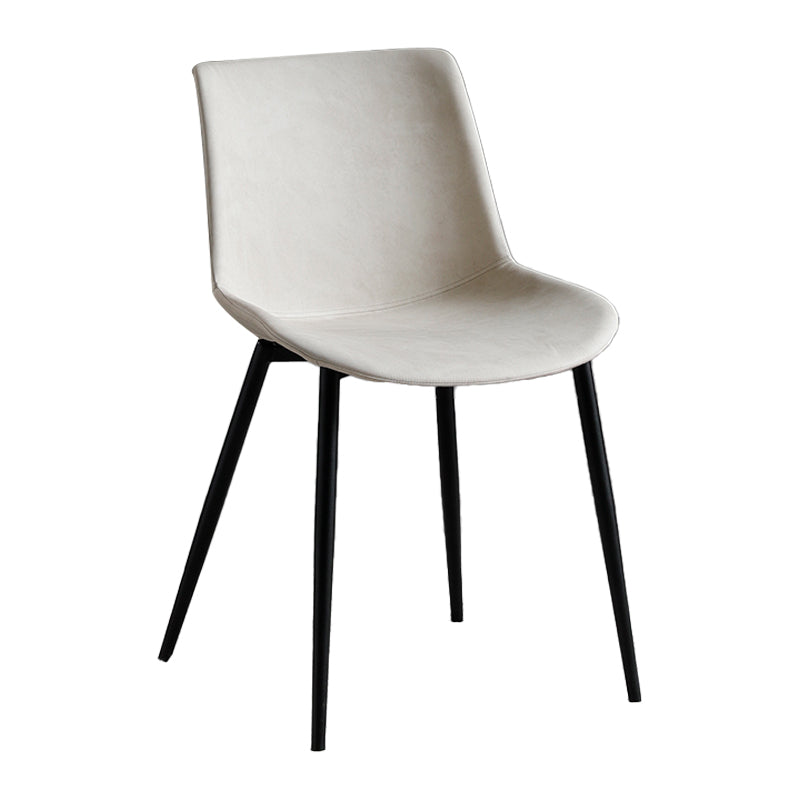 Contemporary Metal Dining Chair Solid Back Dining Chair for Home Use Clearhalo ' kitchen&dining_furn' 'Dining Chairs' 'Dining Tables & Seating' 'dining_chair' 'furn' 'furn_dining_chair' 'Furniture' 'furniture_dining_chair' 'Kitchen & Dining Furniture' 'kitchen' 4246334