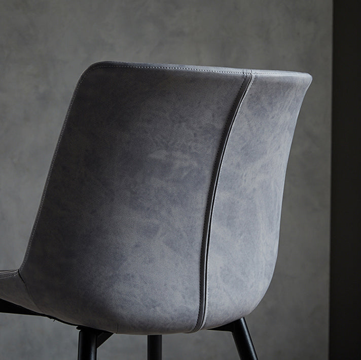 Contemporary Metal Dining Chair Solid Back Dining Chair for Home Use Clearhalo ' kitchen&dining_furn' 'Dining Chairs' 'Dining Tables & Seating' 'dining_chair' 'furn' 'furn_dining_chair' 'Furniture' 'furniture_dining_chair' 'Kitchen & Dining Furniture' 'kitchen' 4246338