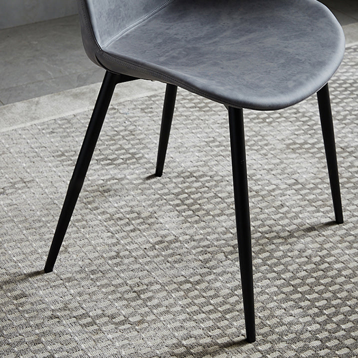 Contemporary Metal Dining Chair Solid Back Dining Chair for Home Use Clearhalo ' kitchen&dining_furn' 'Dining Chairs' 'Dining Tables & Seating' 'dining_chair' 'furn' 'furn_dining_chair' 'Furniture' 'furniture_dining_chair' 'Kitchen & Dining Furniture' 'kitchen' 4246340