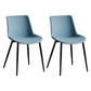 Contemporary Metal Dining Chair Solid Back Dining Chair for Home Use Blue 2 Piece Set Clearhalo ' kitchen&dining_furn' 'Dining Chairs' 'Dining Tables & Seating' 'dining_chair' 'furn' 'furn_dining_chair' 'Furniture' 'furniture_dining_chair' 'Kitchen & Dining Furniture' 'kitchen' 4246341