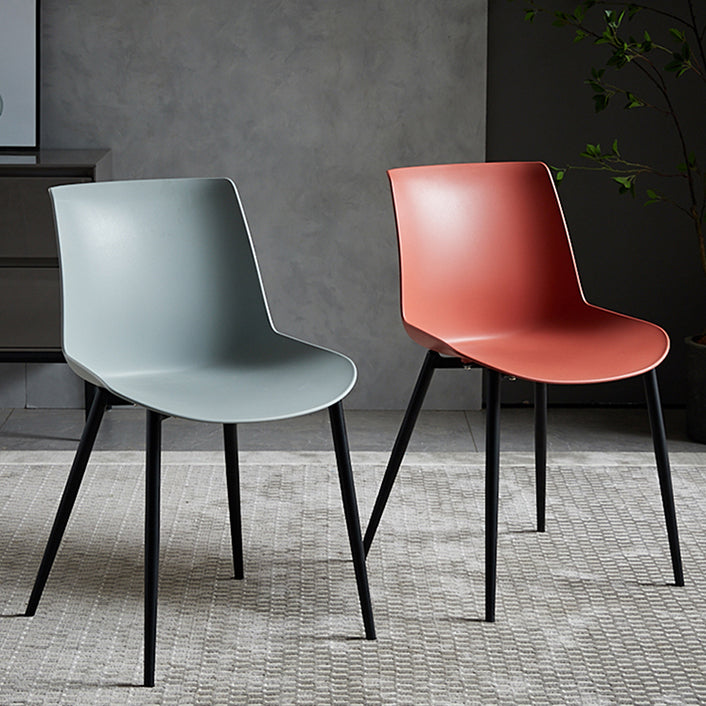 Contemporary Metal Dining Chair Solid Back Dining Chair for Home Use Clearhalo ' kitchen&dining_furn' 'Dining Chairs' 'Dining Tables & Seating' 'dining_chair' 'furn' 'furn_dining_chair' 'Furniture' 'furniture_dining_chair' 'Kitchen & Dining Furniture' 'kitchen' 4246346