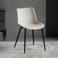 Contemporary Metal Dining Chair Solid Back Dining Chair for Home Use Off-White 1 Piece Clearhalo ' kitchen&dining_furn' 'Dining Chairs' 'Dining Tables & Seating' 'dining_chair' 'furn' 'furn_dining_chair' 'Furniture' 'furniture_dining_chair' 'Kitchen & Dining Furniture' 'kitchen' 4246352