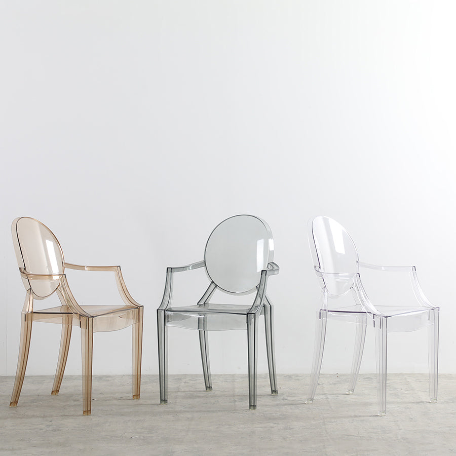 Scandinavian Style Dining Chair Home Acrylic Open Back Dining Chair with Arm Clearhalo ' kitchen&dining_furn' 'Dining Chairs' 'Dining Tables & Seating' 'dining_chair' 'furn' 'furn_dining_chair' 'Furniture' 'furniture_dining_chair' 'Kitchen & Dining Furniture' 'kitchen' 4246364