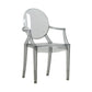 Scandinavian Style Dining Chair Home Acrylic Open Back Dining Chair with Arm Clearhalo ' kitchen&dining_furn' 'Dining Chairs' 'Dining Tables & Seating' 'dining_chair' 'furn' 'furn_dining_chair' 'Furniture' 'furniture_dining_chair' 'Kitchen & Dining Furniture' 'kitchen' 4246366