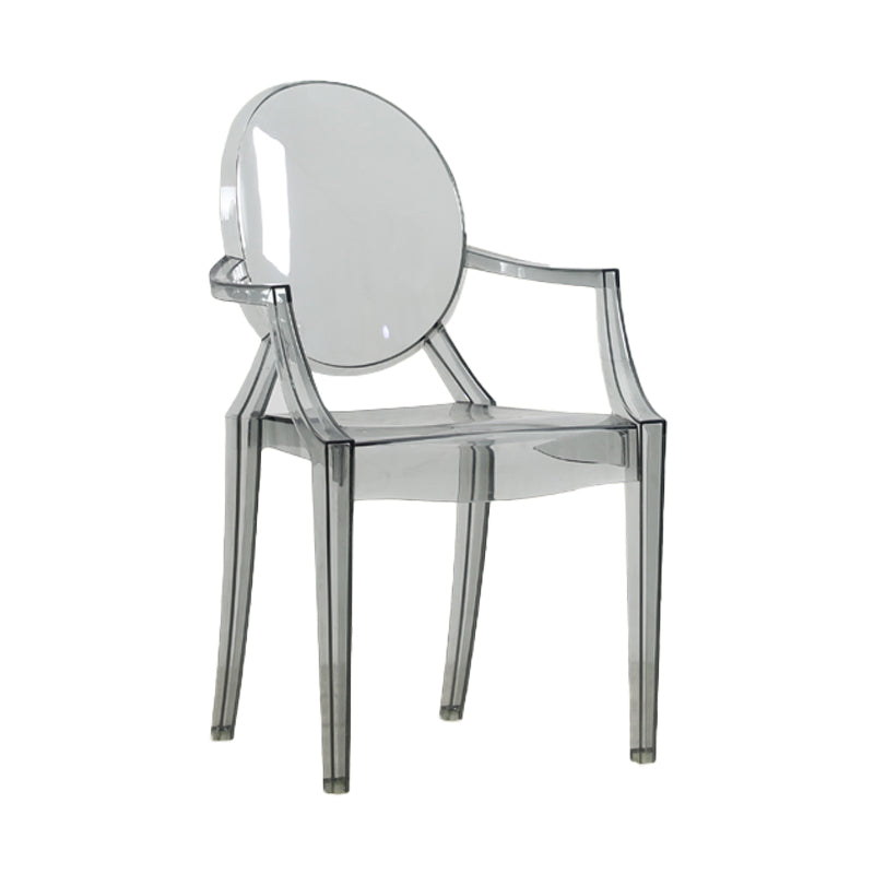 Scandinavian Style Dining Chair Home Acrylic Open Back Dining Chair with Arm Clearhalo ' kitchen&dining_furn' 'Dining Chairs' 'Dining Tables & Seating' 'dining_chair' 'furn' 'furn_dining_chair' 'Furniture' 'furniture_dining_chair' 'Kitchen & Dining Furniture' 'kitchen' 4246366