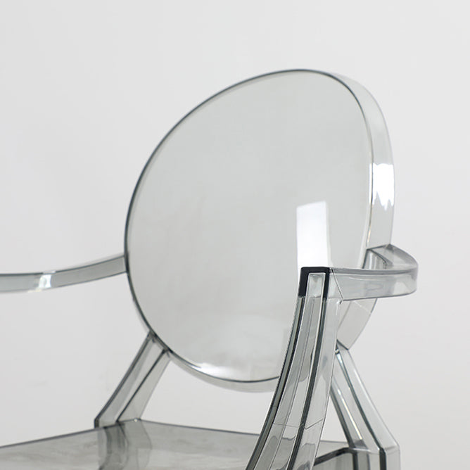 Scandinavian Style Dining Chair Home Acrylic Open Back Dining Chair with Arm Clearhalo ' kitchen&dining_furn' 'Dining Chairs' 'Dining Tables & Seating' 'dining_chair' 'furn' 'furn_dining_chair' 'Furniture' 'furniture_dining_chair' 'Kitchen & Dining Furniture' 'kitchen' 4246367