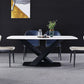Traditional Luxury Rectangle Dining Table Sintered Stone Table with Pedestal Base Clearhalo ' dining_table' 'Dining Tables & Seating' 'Dining Tables' 'furn' 'furn_dining_table' 'Furniture' 'furniture_dining_table' 'Kitchen & Dining Furniture' 'kitchen&dining_furn' 'kitchen' 'kitchen_dining_table' 4246388