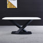 Traditional Luxury Rectangle Dining Table Sintered Stone Table with Pedestal Base Clearhalo ' dining_table' 'Dining Tables & Seating' 'Dining Tables' 'furn' 'furn_dining_table' 'Furniture' 'furniture_dining_table' 'Kitchen & Dining Furniture' 'kitchen&dining_furn' 'kitchen' 'kitchen_dining_table' 4246389