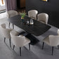 Traditional Luxury Rectangle Dining Table Sintered Stone Table with Pedestal Base Black Without Chairs Clearhalo ' dining_table' 'Dining Tables & Seating' 'Dining Tables' 'furn' 'furn_dining_table' 'Furniture' 'furniture_dining_table' 'Kitchen & Dining Furniture' 'kitchen&dining_furn' 'kitchen' 'kitchen_dining_table' 4246396