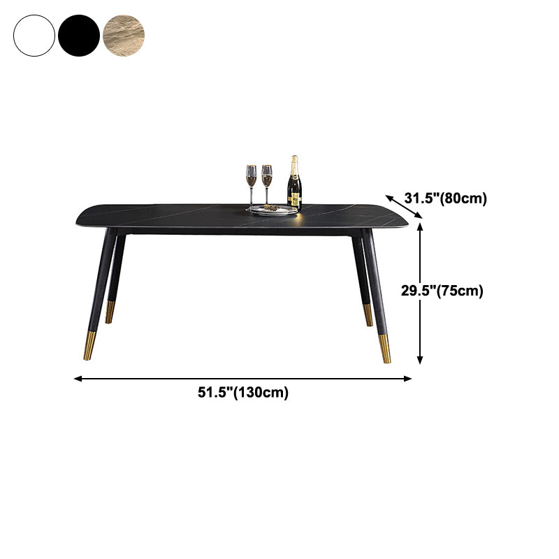 Rectangle Three-Color Dining Table Sintered Stone Table Luxury with 4 Legs Clearhalo ' dining_table' 'Dining Tables & Seating' 'Dining Tables' 'furn' 'furn_dining_table' 'Furniture' 'furniture_dining_table' 'Kitchen & Dining Furniture' 'kitchen&dining_furn' 'kitchen' 'kitchen_dining_table' 4246418