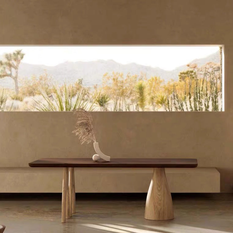 Modern Solid Wood Rectangle Table Brown Standard Dining Table for Kitchen Clearhalo ' dining_table' 'Dining Tables & Seating' 'Dining Tables' 'furn' 'furn_dining_table' 'Furniture' 'furniture_dining_table' 'Kitchen & Dining Furniture' 'kitchen&dining_furn' 'kitchen' 'kitchen_dining_table' 4246430