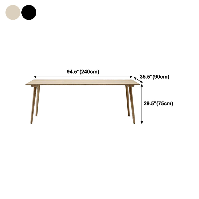 Rectangle Two-Color Dining Table Fir Solid Wood Table Modern with 4 Legs Clearhalo ' dining_table' 'Dining Tables & Seating' 'Dining Tables' 'furn' 'furn_dining_table' 'Furniture' 'furniture_dining_table' 'Kitchen & Dining Furniture' 'kitchen&dining_furn' 'kitchen' 'kitchen_dining_table' 4246446