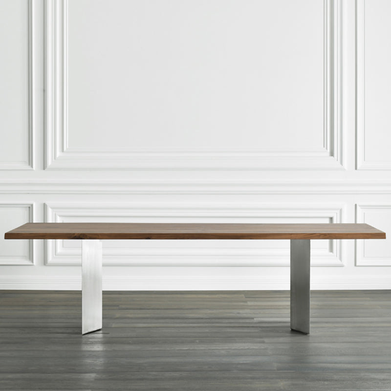 Rectangle Luxury Style Dining Table Wood Color Fixed Table with Solid Wood Clearhalo ' dining_table' 'Dining Tables & Seating' 'Dining Tables' 'furn' 'furn_dining_table' 'Furniture' 'furniture_dining_table' 'Kitchen & Dining Furniture' 'kitchen&dining_furn' 'kitchen' 'kitchen_dining_table' 4246467