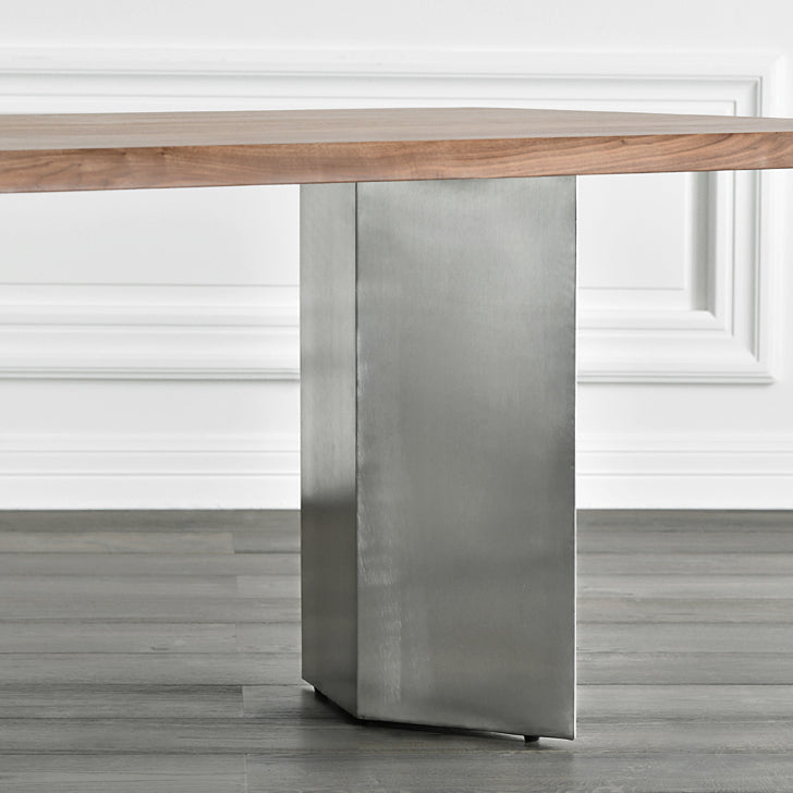 Rectangle Luxury Style Dining Table Wood Color Fixed Table with Solid Wood Clearhalo ' dining_table' 'Dining Tables & Seating' 'Dining Tables' 'furn' 'furn_dining_table' 'Furniture' 'furniture_dining_table' 'Kitchen & Dining Furniture' 'kitchen&dining_furn' 'kitchen' 'kitchen_dining_table' 4246470