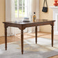 Medieval Modern Rectangle Dining Table Rubber Wood Table in Brown with 4 Legs Clearhalo ' dining_table' 'Dining Tables & Seating' 'Dining Tables' 'furn' 'furn_dining_table' 'Furniture' 'furniture_dining_table' 'Kitchen & Dining Furniture' 'kitchen&dining_furn' 'kitchen' 'kitchen_dining_table' 4246488