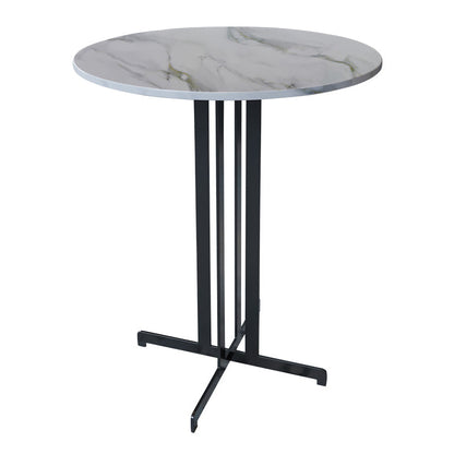 Industrial Style Dining Table White Sintered Stone Dining Table with Black Frame for Dinning Room Round Without Chairs Clearhalo ' dining_table' 'Dining Tables & Seating' 'Dining Tables' 'furn' 'furn_dining_table' 'Furniture' 'furniture_dining_table' 'Kitchen & Dining Furniture' 'kitchen&dining_furn' 'kitchen' 'kitchen_dining_table' 4246545