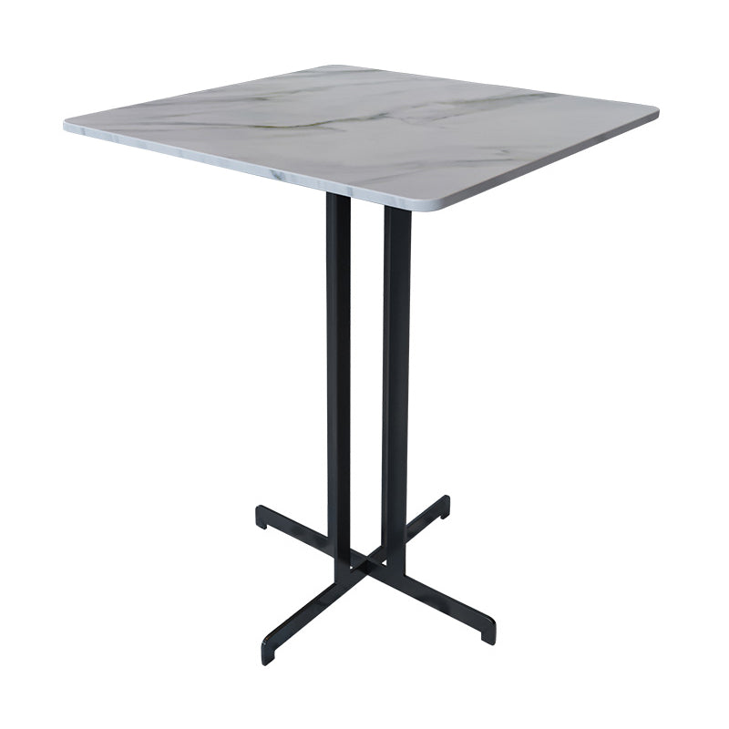 Industrial Style Dining Table White Sintered Stone Dining Table with Black Frame for Dinning Room Square Without Chairs Clearhalo ' dining_table' 'Dining Tables & Seating' 'Dining Tables' 'furn' 'furn_dining_table' 'Furniture' 'furniture_dining_table' 'Kitchen & Dining Furniture' 'kitchen&dining_furn' 'kitchen' 'kitchen_dining_table' 4246546