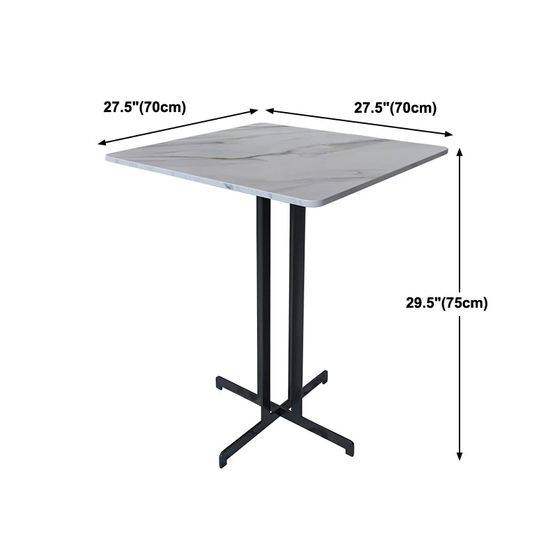 Industrial Style Dining Table White Sintered Stone Dining Table with Black Frame for Dinning Room Clearhalo ' dining_table' 'Dining Tables & Seating' 'Dining Tables' 'furn' 'furn_dining_table' 'Furniture' 'furniture_dining_table' 'Kitchen & Dining Furniture' 'kitchen&dining_furn' 'kitchen' 'kitchen_dining_table' 4246549