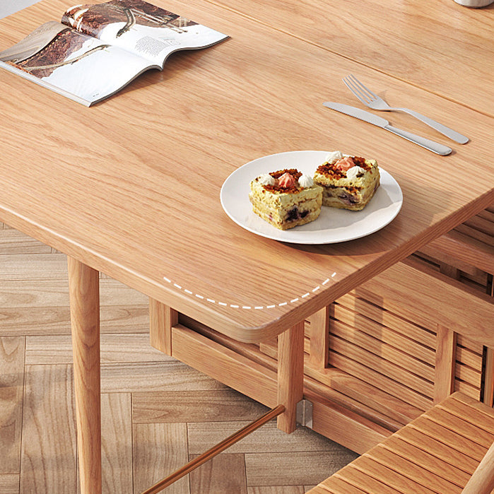 Mid-Century 61.8" Dining Table Rectangle Solid Wood Dining Table for Home (only Table) Clearhalo ' dining_table' 'Dining Tables & Seating' 'Dining Tables' 'furn' 'furn_dining_table' 'Furniture' 'furniture_dining_table' 'Kitchen & Dining Furniture' 'kitchen&dining_furn' 'kitchen' 'kitchen_dining_table' 4246569