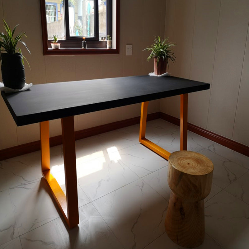 Industrial Style Sled Base Furniture Pine Solid Wood Dining Site Table for Home Clearhalo ' dining_table' 'Dining Tables & Seating' 'Dining Tables' 'furn' 'furn_dining_table' 'Furniture' 'furniture_dining_table' 'Kitchen & Dining Furniture' 'kitchen&dining_furn' 'kitchen' 'kitchen_dining_table' 4246593