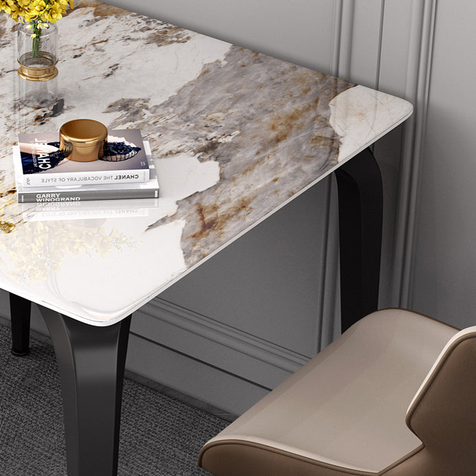 4-foot Stone Furniture Industrial Style Square Dining Table for Indoor Clearhalo ' dining_table' 'Dining Tables & Seating' 'Dining Tables' 'furn' 'furn_dining_table' 'Furniture' 'furniture_dining_table' 'Kitchen & Dining Furniture' 'kitchen&dining_furn' 'kitchen' 'kitchen_dining_table' 4246650