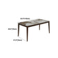 Rectangle Mid-Century Modern Dining Table Brown Tone Fixed Table with Sintered Stone Clearhalo ' dining_table' 'Dining Tables & Seating' 'Dining Tables' 'furn' 'furn_dining_table' 'Furniture' 'furniture_dining_table' 'Kitchen & Dining Furniture' 'kitchen&dining_furn' 'kitchen' 'kitchen_dining_table' 4246680