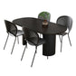 Modern Style Oval Dining Table Double Pedestal Dining Table with Black Legs Clearhalo ' dining_table' 'Dining Tables & Seating' 'Dining Tables' 'furn' 'furn_dining_table' 'Furniture' 'furniture_dining_table' 'Kitchen & Dining Furniture' 'kitchen&dining_furn' 'kitchen' 'kitchen_dining_table' 4246696