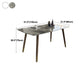 Sintered Stone Two-Color Dining Table Luxury 4 Legs Table for Dining Room Clearhalo ' dining_table' 'Dining Tables & Seating' 'Dining Tables' 'furn' 'furn_dining_table' 'Furniture' 'furniture_dining_table' 'Kitchen & Dining Furniture' 'kitchen&dining_furn' 'kitchen' 'kitchen_dining_table' 4246730