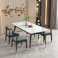 Sintered Stone White Dining Table Glam Style 4 Legs Table for Dining Room Clearhalo ' dining_table' 'Dining Tables & Seating' 'Dining Tables' 'furn' 'furn_dining_table' 'Furniture' 'furniture_dining_table' 'Kitchen & Dining Furniture' 'kitchen&dining_furn' 'kitchen' 'kitchen_dining_table' 4246766
