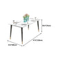 Sintered Stone White Dining Table Glam Style 4 Legs Table for Dining Room Clearhalo ' dining_table' 'Dining Tables & Seating' 'Dining Tables' 'furn' 'furn_dining_table' 'Furniture' 'furniture_dining_table' 'Kitchen & Dining Furniture' 'kitchen&dining_furn' 'kitchen' 'kitchen_dining_table' 4246777