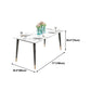 Sintered Stone White Dining Table Glam Style 4 Legs Table for Dining Room Clearhalo ' dining_table' 'Dining Tables & Seating' 'Dining Tables' 'furn' 'furn_dining_table' 'Furniture' 'furniture_dining_table' 'Kitchen & Dining Furniture' 'kitchen&dining_furn' 'kitchen' 'kitchen_dining_table' 4246780