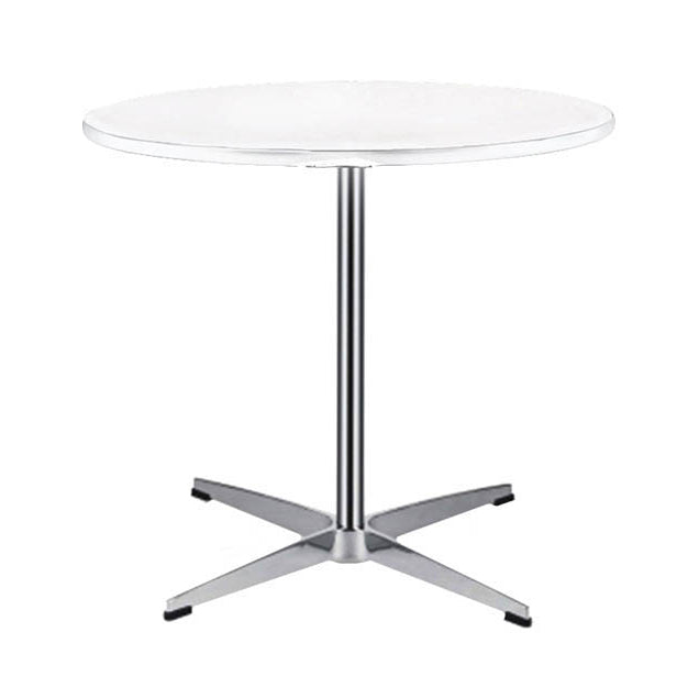 Industrial Style Dining Site Table MDF Dining Room Collection for Dining Room Round White Clearhalo ' dining_table' 'Dining Tables & Seating' 'Dining Tables' 'Furniture' 'furniture_dining_table' 'Kitchen & Dining Furniture' 'kitchen&dining_furn' 'kitchen' 'kitchen_dining_table' 4246787