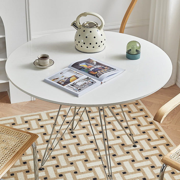 Modern Style Dining Table Round Dining Table with Metal Base for Home Use Clearhalo ' dining_table' 'Dining Tables & Seating' 'Dining Tables' 'Furniture' 'furniture_dining_table' 'Kitchen & Dining Furniture' 'kitchen&dining_furn' 'kitchen' 'kitchen_dining_table' 4246794