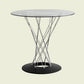 Modern Style Dining Table Round Dining Table with Metal Base for Home Use Silver Clear 31.5"L x 31.5"W x 28"H Clearhalo ' dining_table' 'Dining Tables & Seating' 'Dining Tables' 'Furniture' 'furniture_dining_table' 'Kitchen & Dining Furniture' 'kitchen&dining_furn' 'kitchen' 'kitchen_dining_table' 4246798