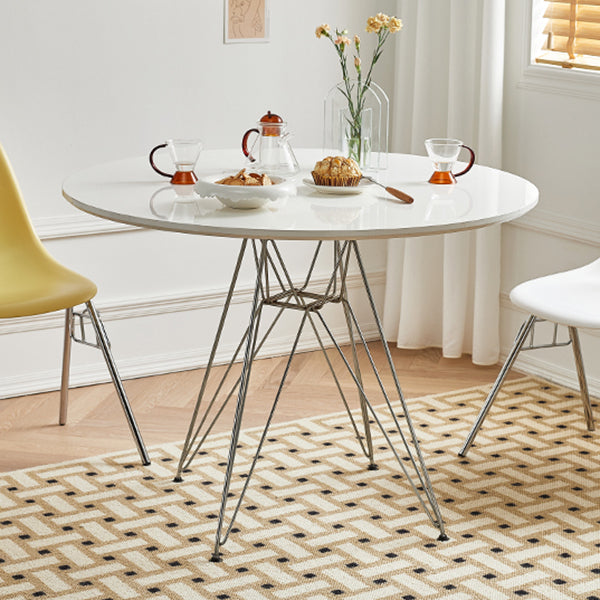 Modern Style Dining Table Round Dining Table with Metal Base for Home Use Clearhalo ' dining_table' 'Dining Tables & Seating' 'Dining Tables' 'Furniture' 'furniture_dining_table' 'Kitchen & Dining Furniture' 'kitchen&dining_furn' 'kitchen' 'kitchen_dining_table' 4246800
