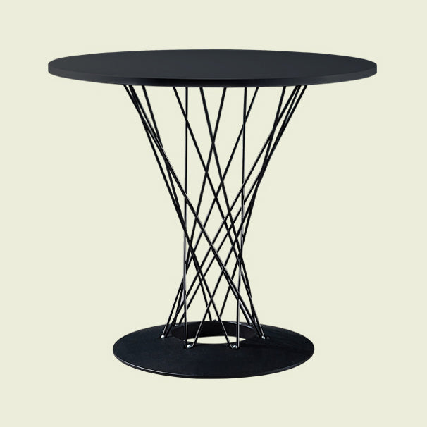 Modern Style Dining Table Round Dining Table with Metal Base for Home Use Black 31.5"L x 31.5"W x 28"H Clearhalo ' dining_table' 'Dining Tables & Seating' 'Dining Tables' 'Furniture' 'furniture_dining_table' 'Kitchen & Dining Furniture' 'kitchen&dining_furn' 'kitchen' 'kitchen_dining_table' 4246803