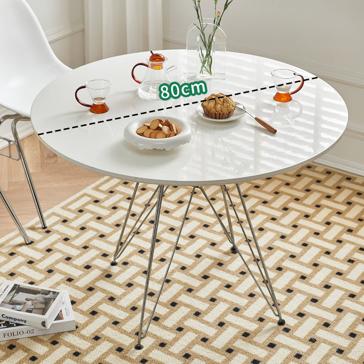 Modern Style Dining Table Round Dining Table with Metal Base for Home Use Clearhalo ' dining_table' 'Dining Tables & Seating' 'Dining Tables' 'Furniture' 'furniture_dining_table' 'Kitchen & Dining Furniture' 'kitchen&dining_furn' 'kitchen' 'kitchen_dining_table' 4246811