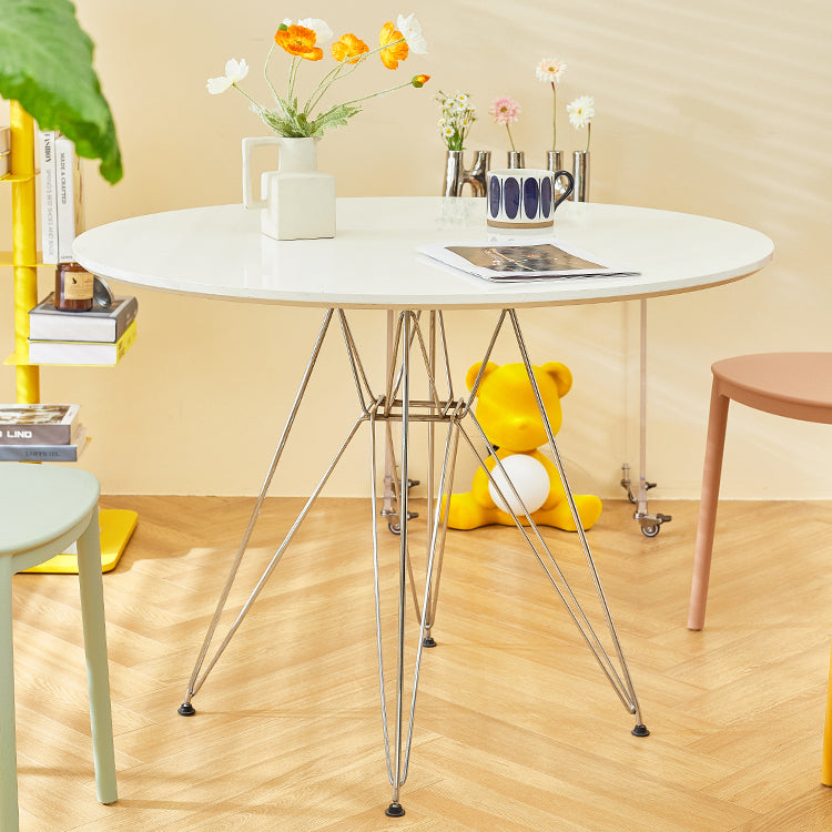 Modern Style Dining Table Round Dining Table with Metal Base for Home Use Clearhalo ' dining_table' 'Dining Tables & Seating' 'Dining Tables' 'Furniture' 'furniture_dining_table' 'Kitchen & Dining Furniture' 'kitchen&dining_furn' 'kitchen' 'kitchen_dining_table' 4246814