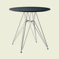 Modern Style Dining Table Round Dining Table with Metal Base for Home Use Black 27.6"L x 27.6"W x 28.3"H Clearhalo ' dining_table' 'Dining Tables & Seating' 'Dining Tables' 'Furniture' 'furniture_dining_table' 'Kitchen & Dining Furniture' 'kitchen&dining_furn' 'kitchen' 'kitchen_dining_table' 4246815