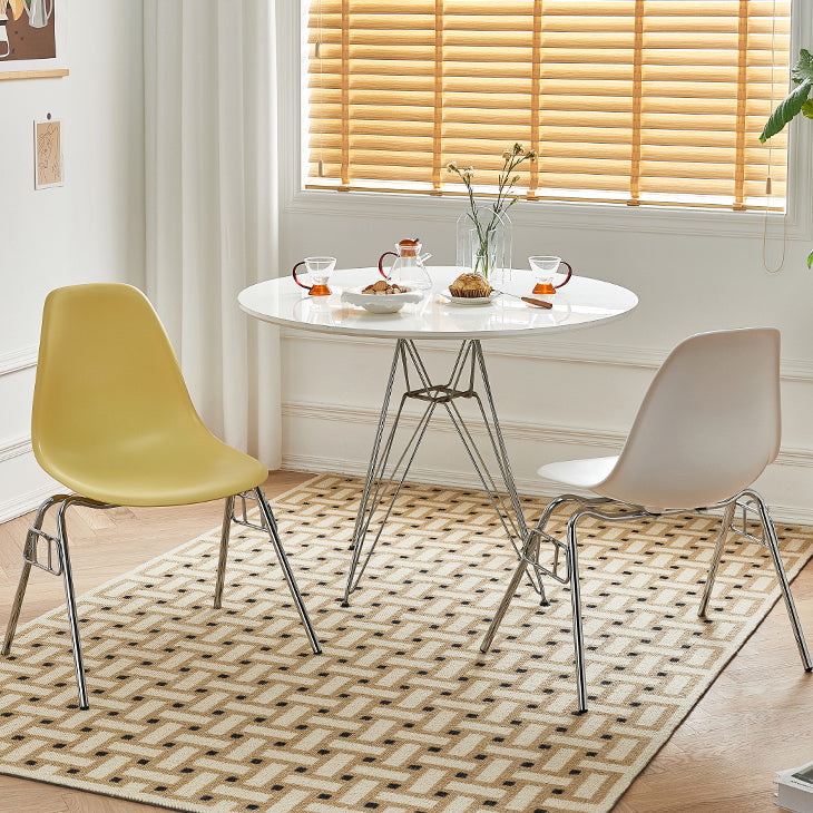 Modern Style Dining Table Round Dining Table with Metal Base for Home Use Clearhalo ' dining_table' 'Dining Tables & Seating' 'Dining Tables' 'Furniture' 'furniture_dining_table' 'Kitchen & Dining Furniture' 'kitchen&dining_furn' 'kitchen' 'kitchen_dining_table' 4246817