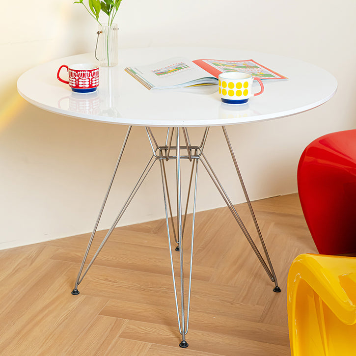 Modern Style Dining Table Round Dining Table with Metal Base for Home Use Clearhalo ' dining_table' 'Dining Tables & Seating' 'Dining Tables' 'Furniture' 'furniture_dining_table' 'Kitchen & Dining Furniture' 'kitchen&dining_furn' 'kitchen' 'kitchen_dining_table' 4246818
