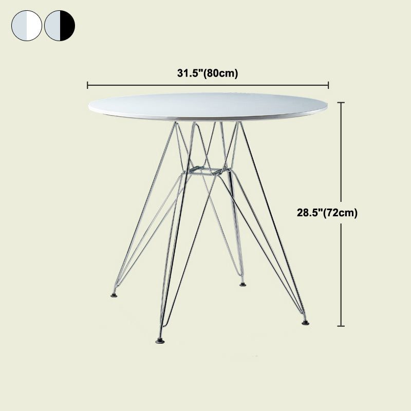 Modern Style Dining Table Round Dining Table with Metal Base for Home Use Clearhalo ' dining_table' 'Dining Tables & Seating' 'Dining Tables' 'Furniture' 'furniture_dining_table' 'Kitchen & Dining Furniture' 'kitchen&dining_furn' 'kitchen' 'kitchen_dining_table' 4246823