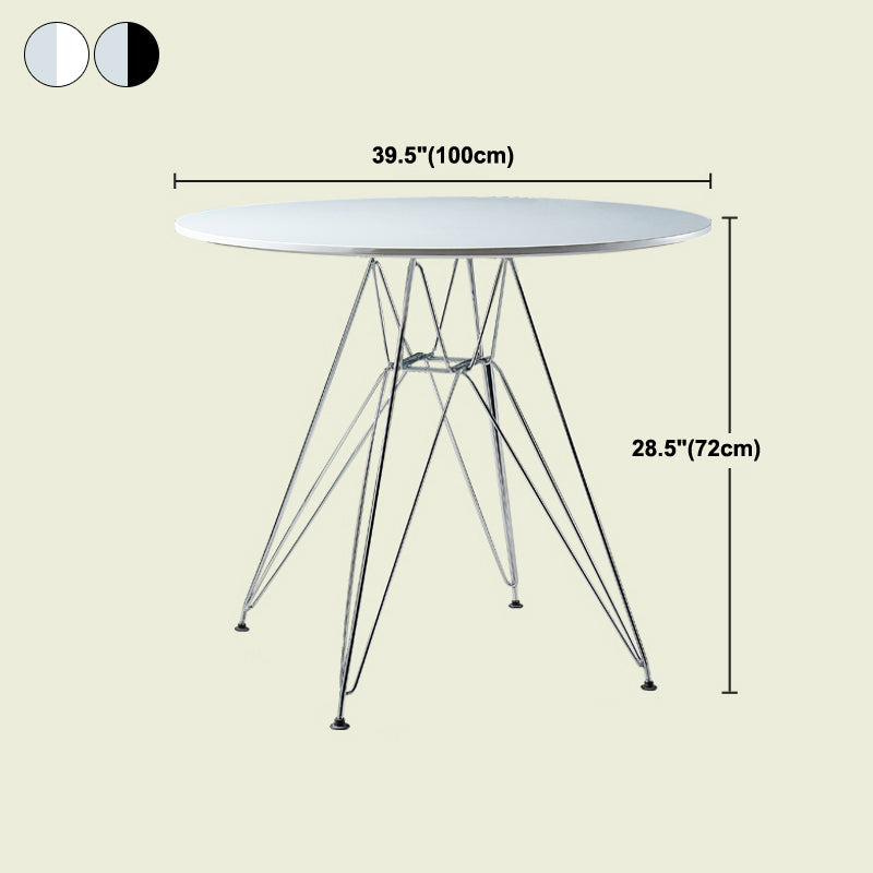 Modern Style Dining Table Round Dining Table with Metal Base for Home Use Clearhalo ' dining_table' 'Dining Tables & Seating' 'Dining Tables' 'Furniture' 'furniture_dining_table' 'Kitchen & Dining Furniture' 'kitchen&dining_furn' 'kitchen' 'kitchen_dining_table' 4246825