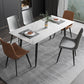 Rectangle Industrial Dining Room Table White Sintered Stone Table with 4 Black Legs Clearhalo ' dining_table' 'Dining Tables & Seating' 'Dining Tables' 'furn' 'furn_dining_table' 'Furniture' 'furniture_dining_table' 'Kitchen & Dining Furniture' 'kitchen&dining_furn' 'kitchen' 'kitchen_dining_table' 4246841
